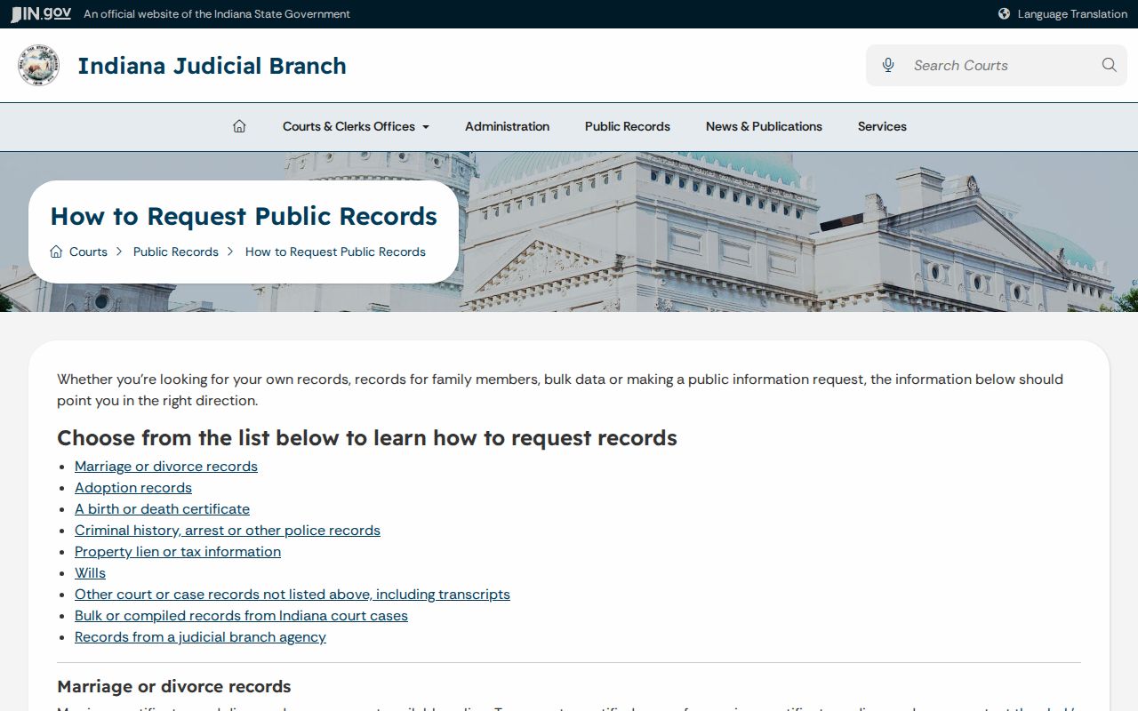 Record custodian routes for LaGrange County arrest warrants